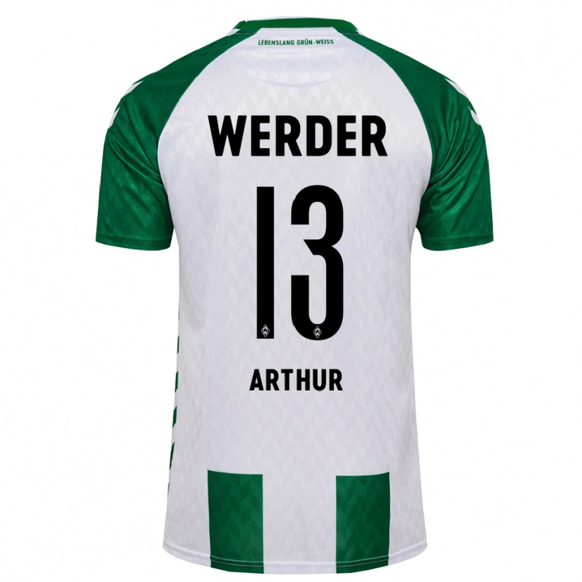 Danxen Donna Maglia Arthur Augusto De Matos Soares #13 Verde Bianco Kit Gara Home 2026/27 Maglietta