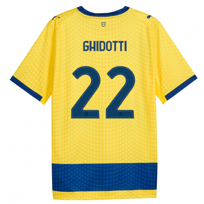 Danxen Donna Maglia Simone Ghidotti #22 Giallo Blu Nero Kit Gara Away 2026/27 Maglietta