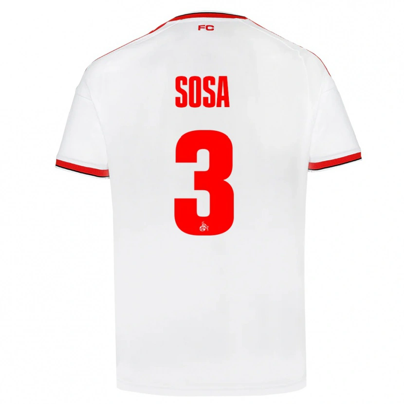 Danxen Bambino Maglia Borna Sosa #3 Bianco Rosso Nero Kit Gara Home 2026/27 Maglietta