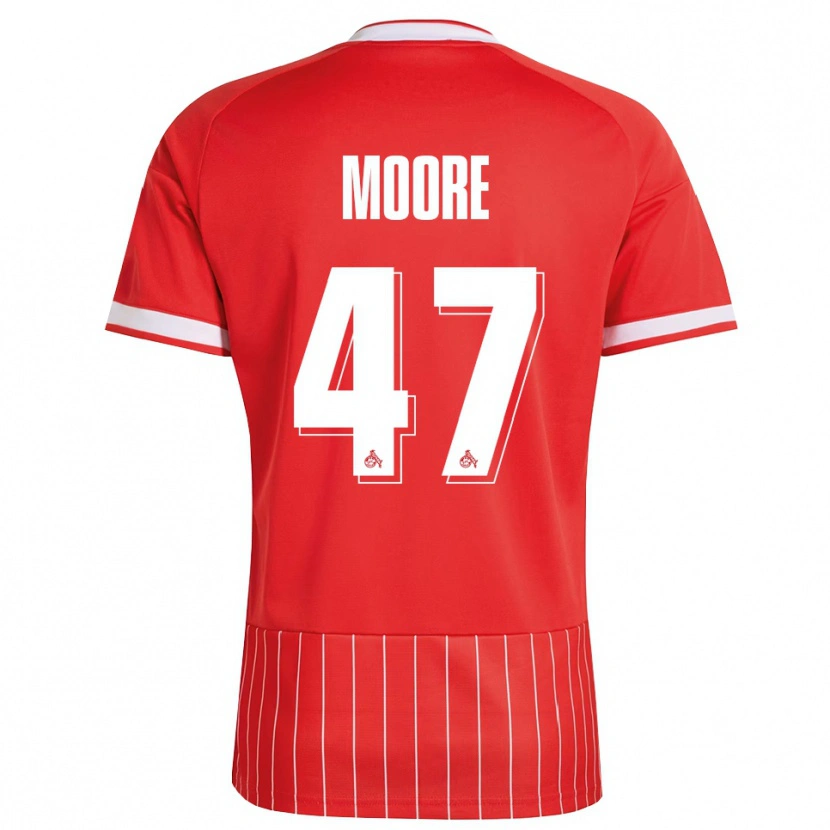 Danxen Bambino Maglia Mikey Moore #47 Rosso Bianco Verde Kit Gara Away 2026/27 Maglietta