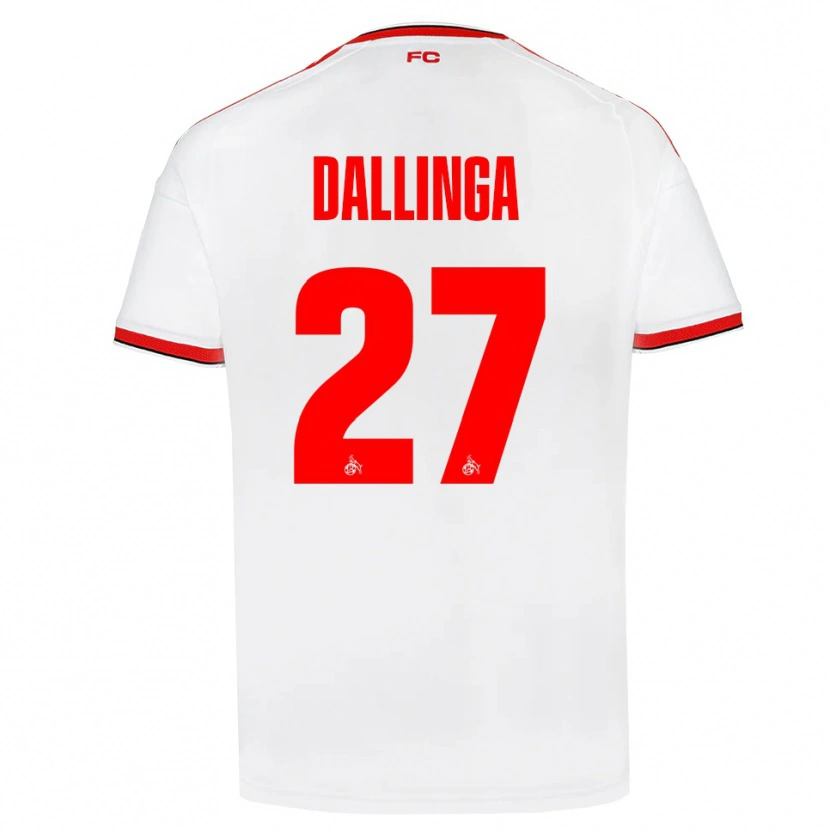 Danxen Bambino Maglia Thijs Dallinga #27 Bianco Rosso Nero Kit Gara Home 2026/27 Maglietta
