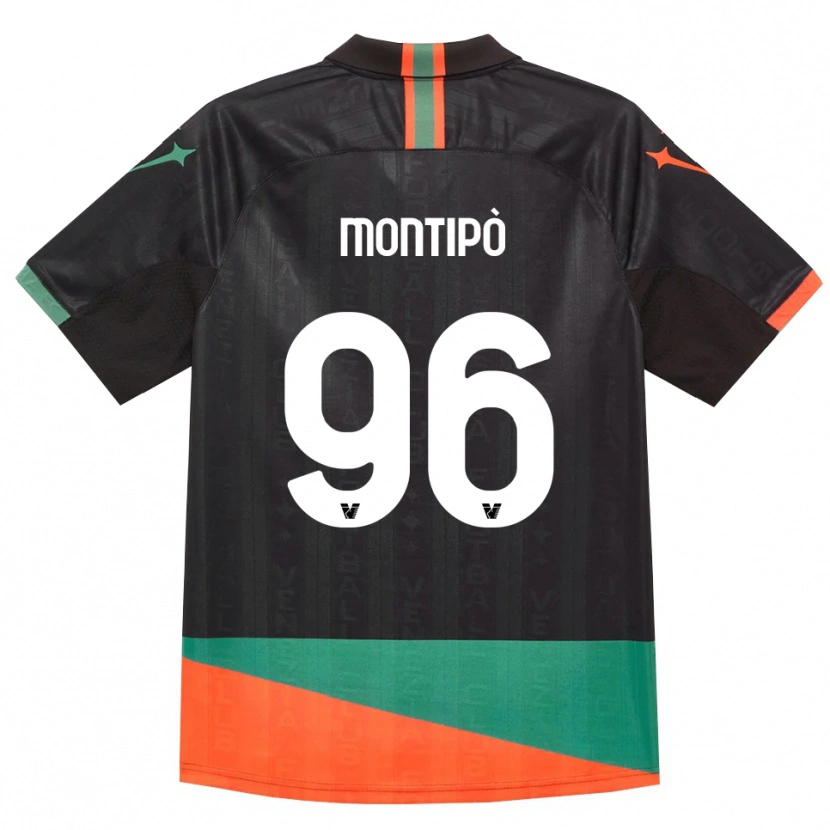 Danxen Bambino Maglia Lorenzo Montipò #96 Nero Arancio Verde Kit Gara Home 2026/27 Maglietta
