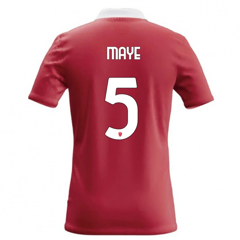 Danxen Bambino Maglia Yvan Maye #5 Rosso Bianco Kit Gara Home 2026/27 Maglietta