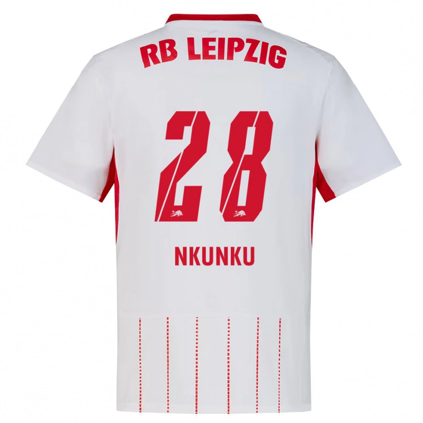 Danxen Bambino Maglia Christopher Nkunku #28 Rosso Bianco Giallo Kit Gara Home 2026/27 Maglietta