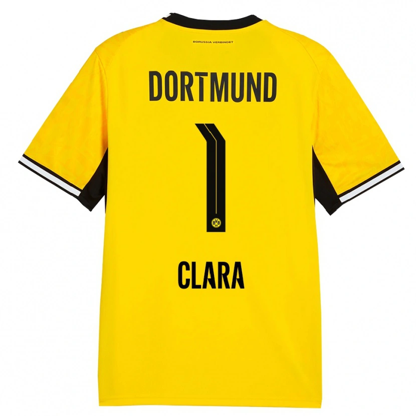 Danxen Bambino Maglia Woltering Clara #1 Giallo Nero Bianco Kit Gara Home 2026/27 Maglietta