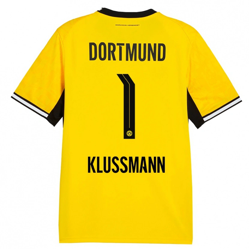 Danxen Bambino Maglia Leon Klußmann #1 Giallo Nero Bianco Kit Gara Home 2026/27 Maglietta