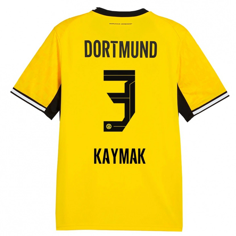 Danxen Bambino Maglia Semih Kaymak #3 Giallo Nero Bianco Kit Gara Home 2026/27 Maglietta