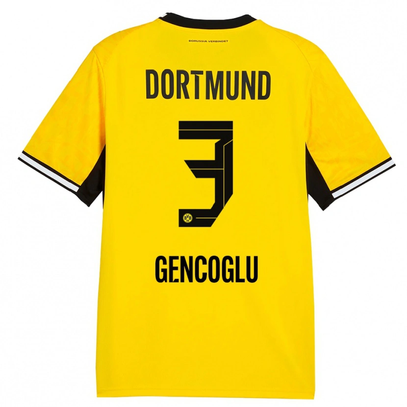 Danxen Bambino Maglia Tekin Gencoglu #3 Giallo Nero Bianco Kit Gara Home 2026/27 Maglietta