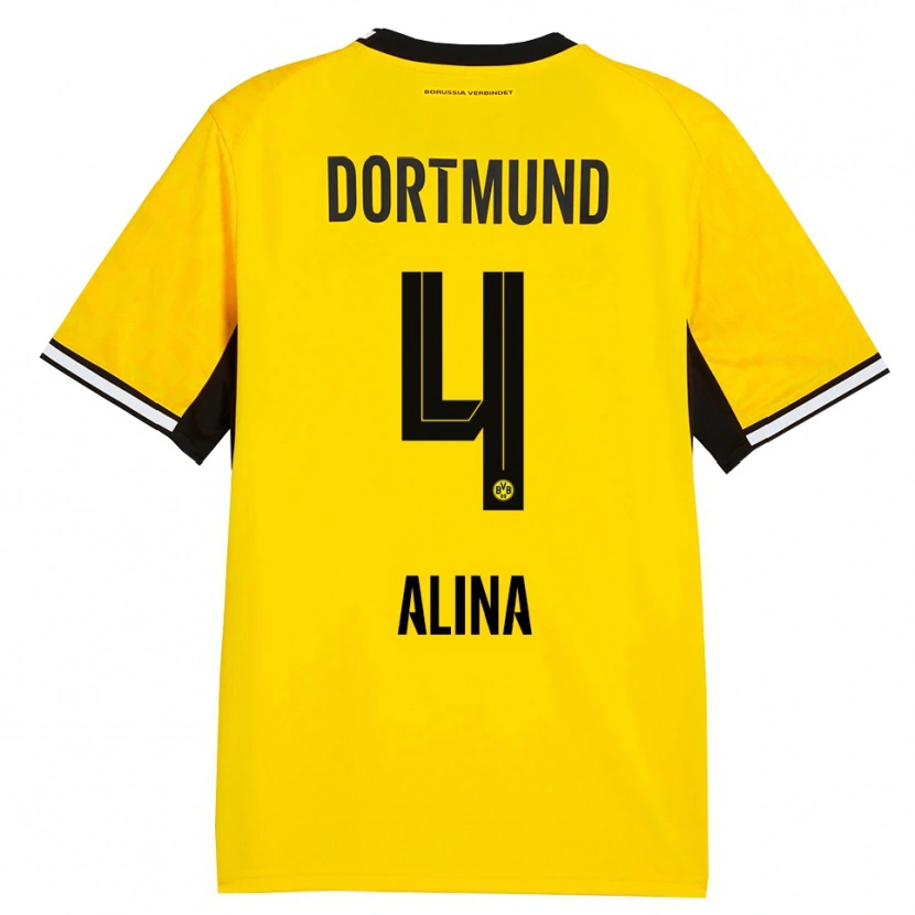Danxen Bambino Maglia Grijseels Alina #4 Giallo Nero Bianco Kit Gara Home 2026/27 Maglietta