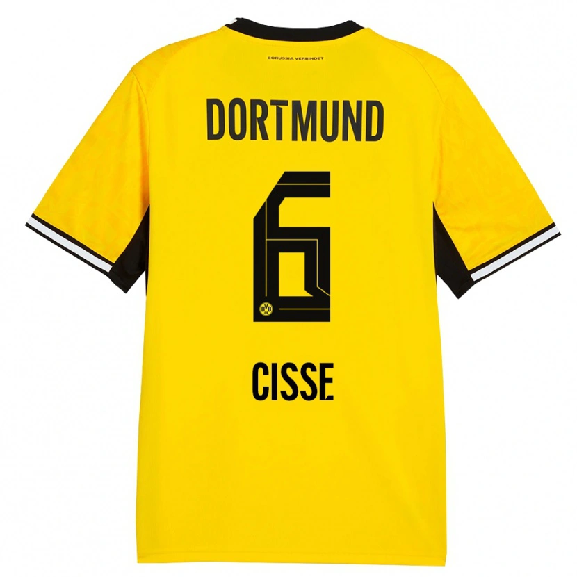 Danxen Bambino Maglia Faroukou Cisse #6 Giallo Nero Bianco Kit Gara Home 2026/27 Maglietta