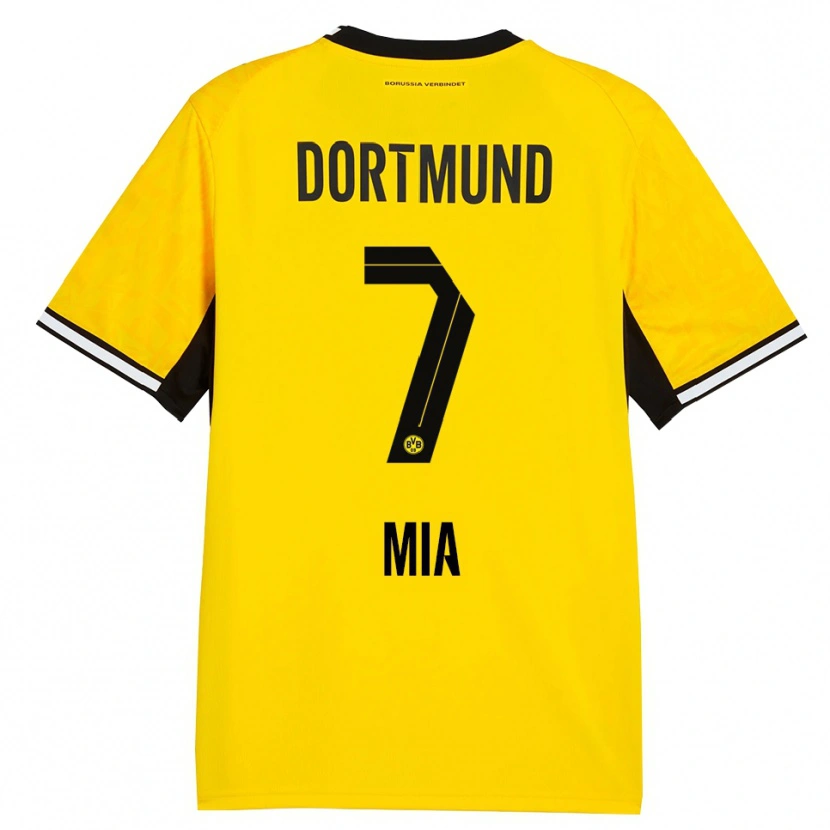 Danxen Bambino Maglia Zschocke Mia #7 Giallo Nero Bianco Kit Gara Home 2026/27 Maglietta