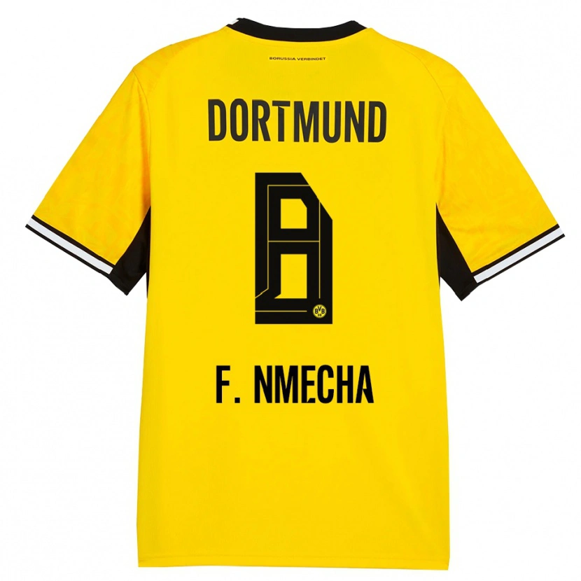 Danxen Bambino Maglia Felix Nmecha #8 Giallo Nero Bianco Kit Gara Home 2026/27 Maglietta