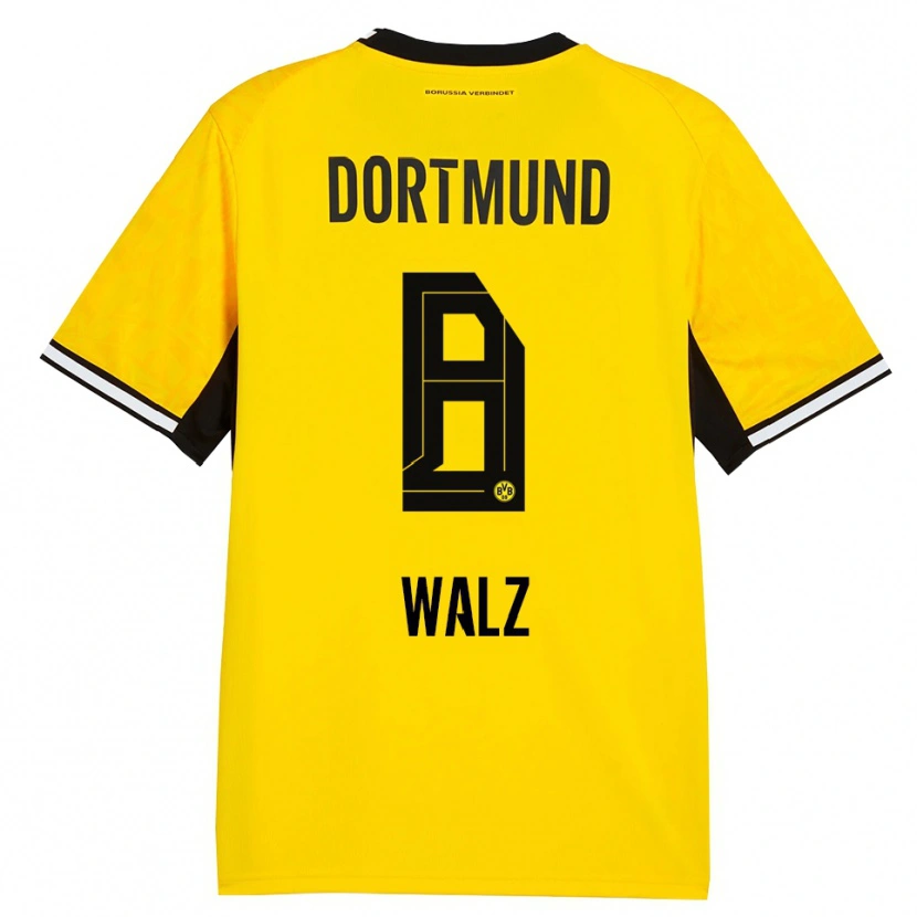 Danxen Bambino Maglia Vasco Walz #8 Giallo Nero Bianco Kit Gara Home 2026/27 Maglietta
