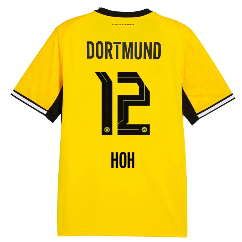 Danxen Bambino Maglia Hendrik Hoh #12 Giallo Nero Bianco Kit Gara Home 2026/27 Maglietta