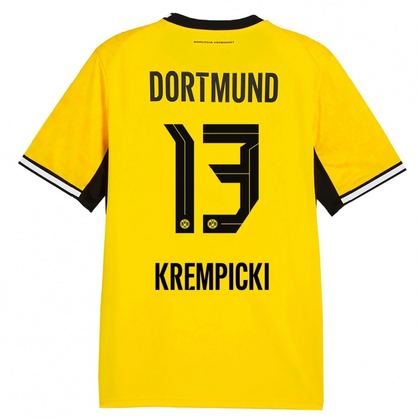 Danxen Bambino Maglia Connor Krempicki #13 Giallo Nero Bianco Kit Gara Home 2026/27 Maglietta