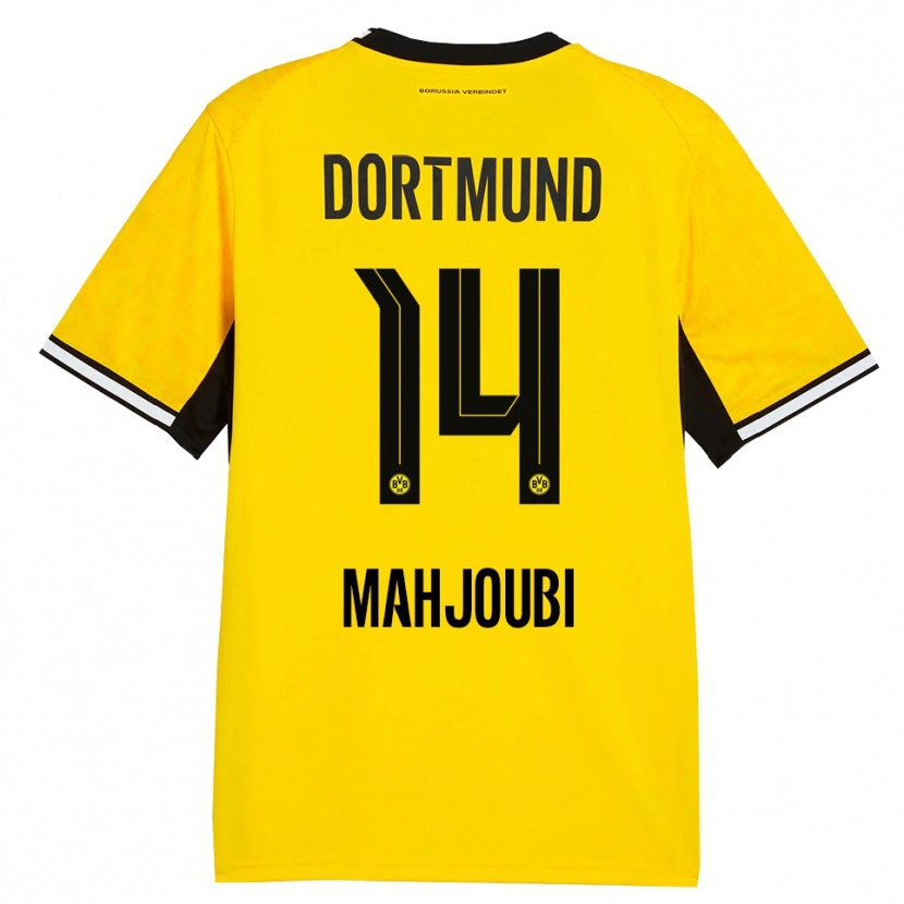Danxen Bambino Maglia Anas Mahjoubi #14 Giallo Nero Bianco Kit Gara Home 2026/27 Maglietta