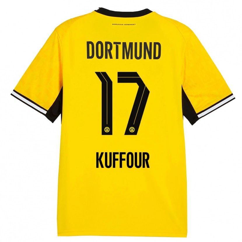 Danxen Bambino Maglia Lloyd-Addo Kuffour #17 Giallo Nero Bianco Kit Gara Home 2026/27 Maglietta