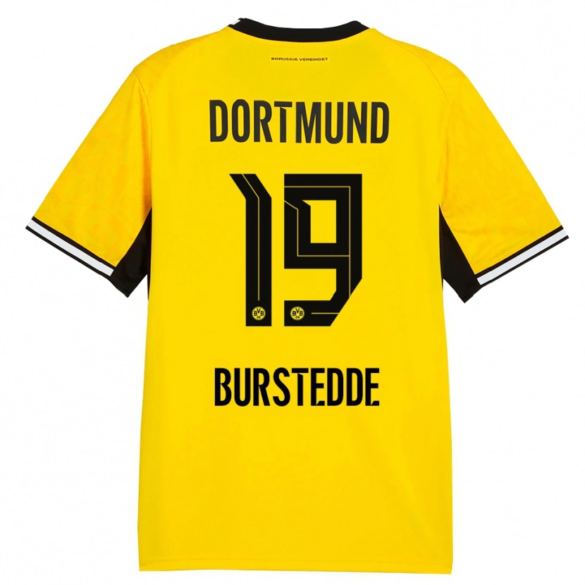 Danxen Bambino Maglia Joshua Burstedde #19 Giallo Nero Bianco Kit Gara Home 2026/27 Maglietta