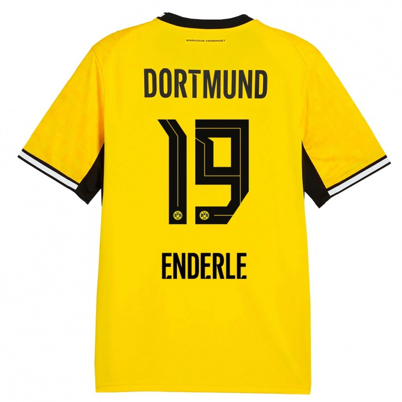 Danxen Bambino Maglia Annika Enderle #19 Giallo Nero Bianco Kit Gara Home 2026/27 Maglietta