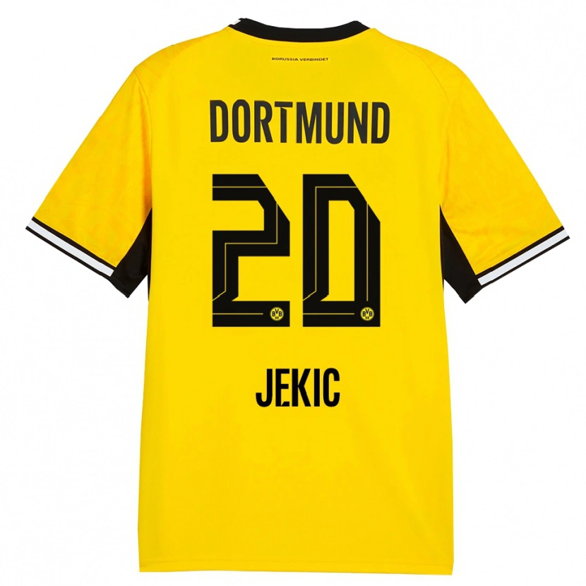 Danxen Bambino Maglia Nikola Jekic #20 Giallo Nero Bianco Kit Gara Home 2026/27 Maglietta