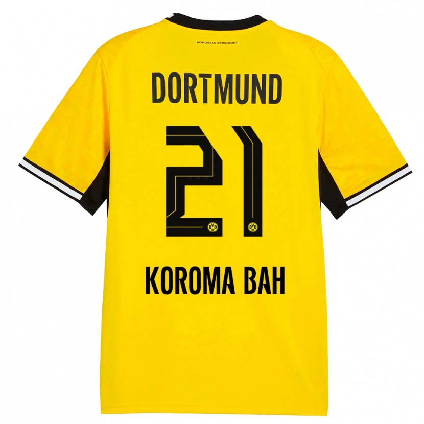 Danxen Bambino Maglia Septimus Koroma Bah #21 Giallo Nero Bianco Kit Gara Home 2026/27 Maglietta