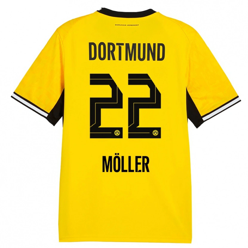 Danxen Bambino Maglia Paul Möller #22 Giallo Nero Bianco Kit Gara Home 2026/27 Maglietta