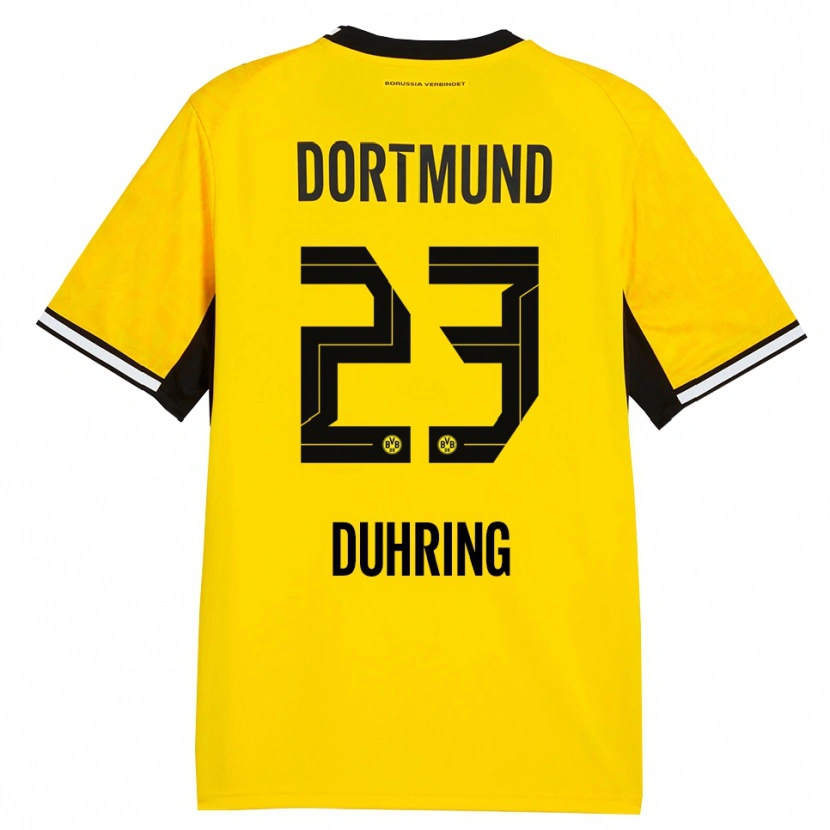 Danxen Bambino Maglia Marc Niclas Duhring #23 Giallo Nero Bianco Kit Gara Home 2026/27 Maglietta