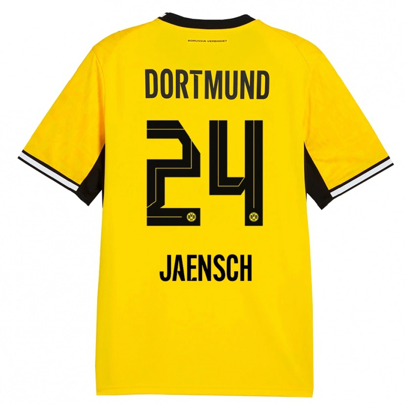 Danxen Bambino Maglia Johann Jaensch #24 Giallo Nero Bianco Kit Gara Home 2026/27 Maglietta