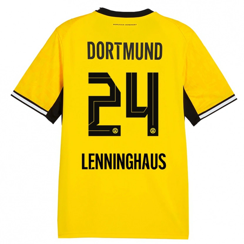 Danxen Bambino Maglia Mika Lenninghaus #24 Giallo Nero Bianco Kit Gara Home 2026/27 Maglietta