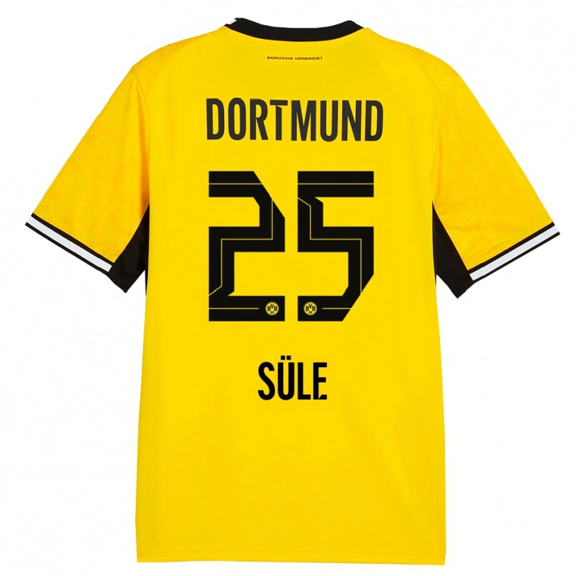 Danxen Bambino Maglia Niklas Süle #25 Giallo Nero Bianco Kit Gara Home 2026/27 Maglietta