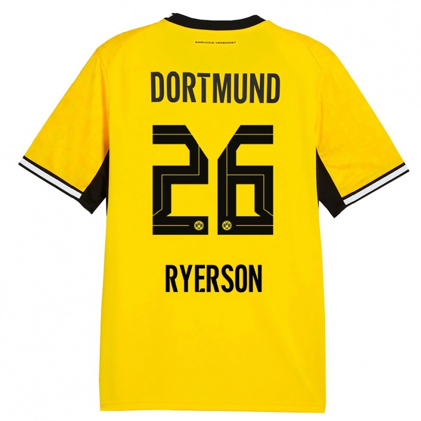Danxen Bambino Maglia Julian Ryerson #26 Giallo Nero Bianco Kit Gara Home 2026/27 Maglietta