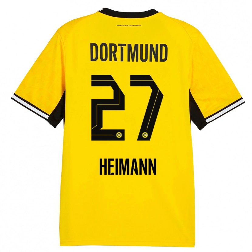 Danxen Bambino Maglia Wesley Heimann #27 Giallo Nero Bianco Kit Gara Home 2026/27 Maglietta
