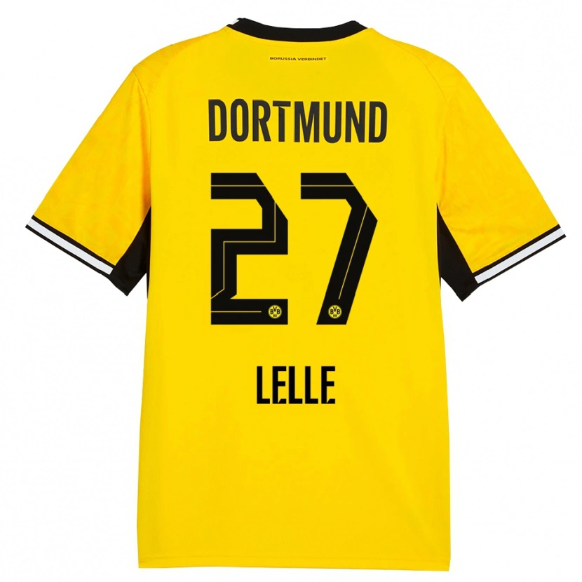 Danxen Bambino Maglia David Lelle #27 Giallo Nero Bianco Kit Gara Home 2026/27 Maglietta
