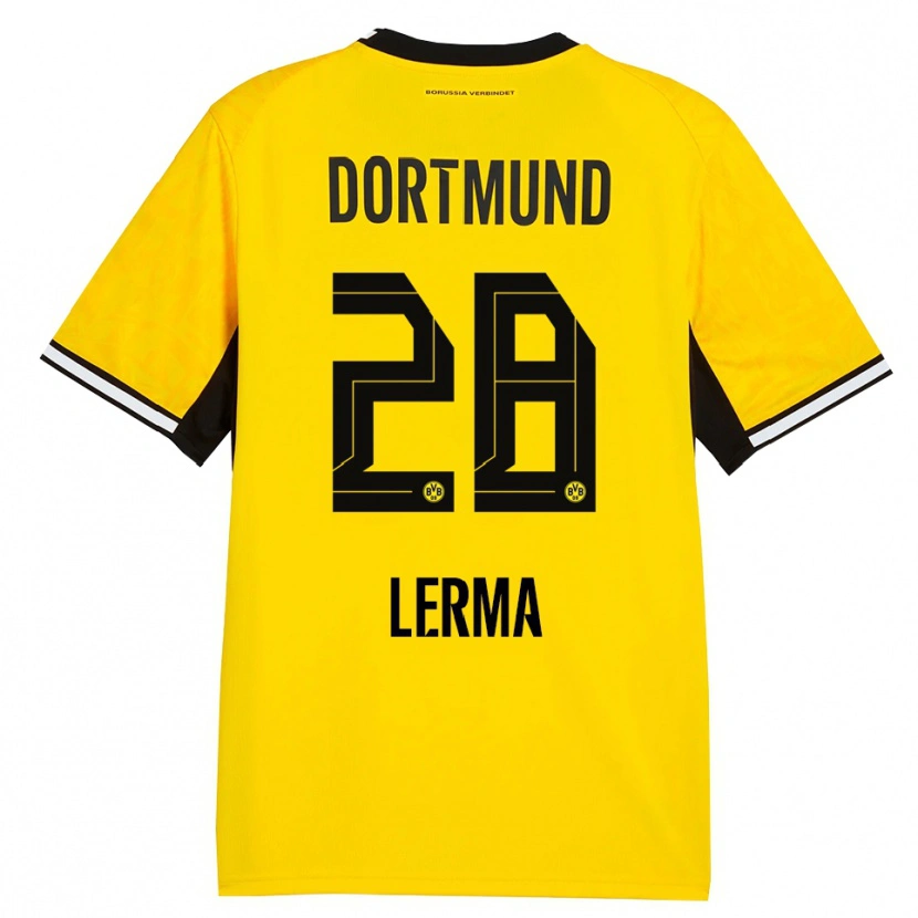 Danxen Bambino Maglia Justin Lerma #28 Giallo Nero Bianco Kit Gara Home 2026/27 Maglietta