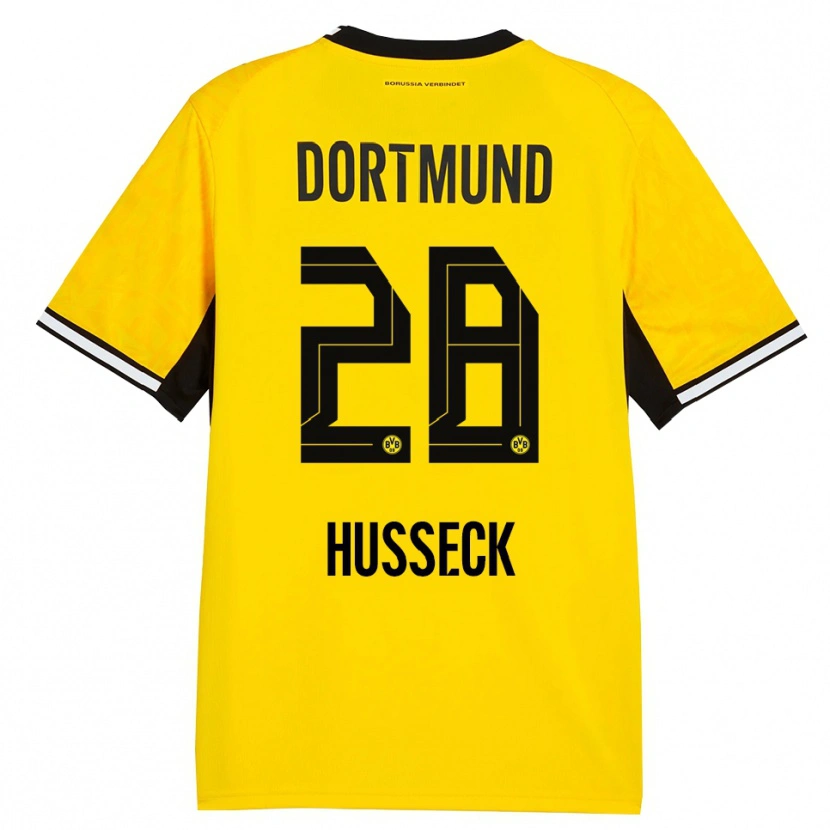 Danxen Bambino Maglia Jonah Husseck #28 Giallo Nero Bianco Kit Gara Home 2026/27 Maglietta