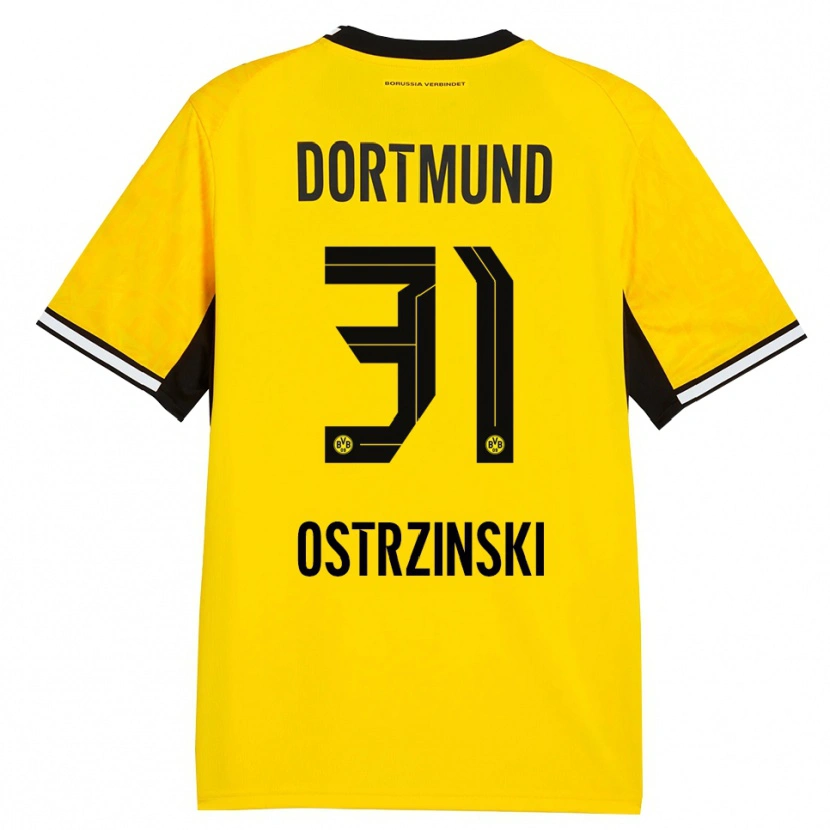 Danxen Bambino Maglia Silas Ostrzinski #31 Giallo Nero Bianco Kit Gara Home 2026/27 Maglietta