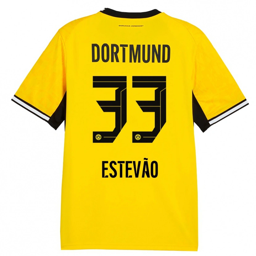 Danxen Bambino Maglia Tiago Estevão #33 Giallo Nero Bianco Kit Gara Home 2026/27 Maglietta