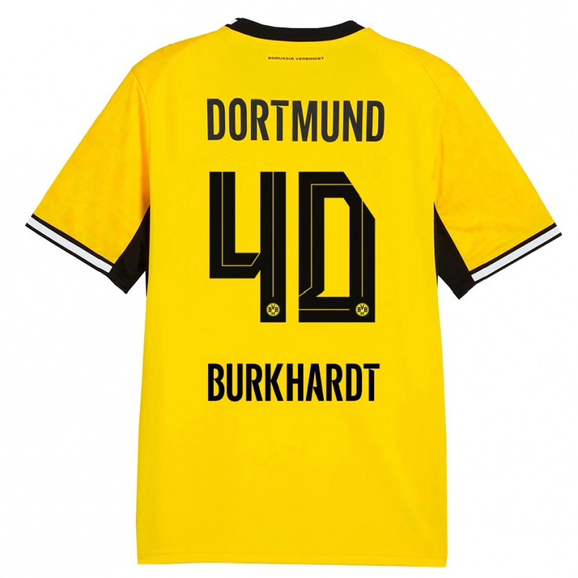 Danxen Bambino Maglia Till Burkhardt #40 Giallo Nero Bianco Kit Gara Home 2026/27 Maglietta