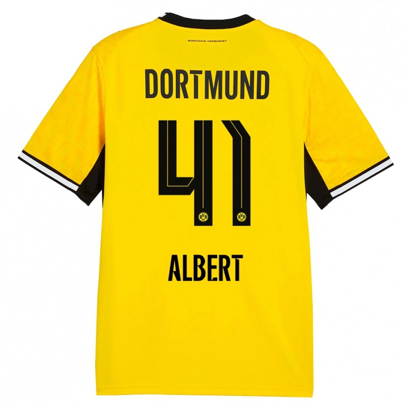 Danxen Bambino Maglia Mathis Albert #41 Giallo Nero Bianco Kit Gara Home 2026/27 Maglietta