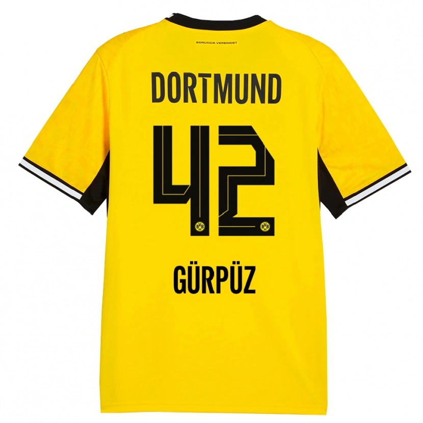 Danxen Bambino Maglia Goktan Gurpuz #42 Giallo Nero Bianco Kit Gara Home 2026/27 Maglietta