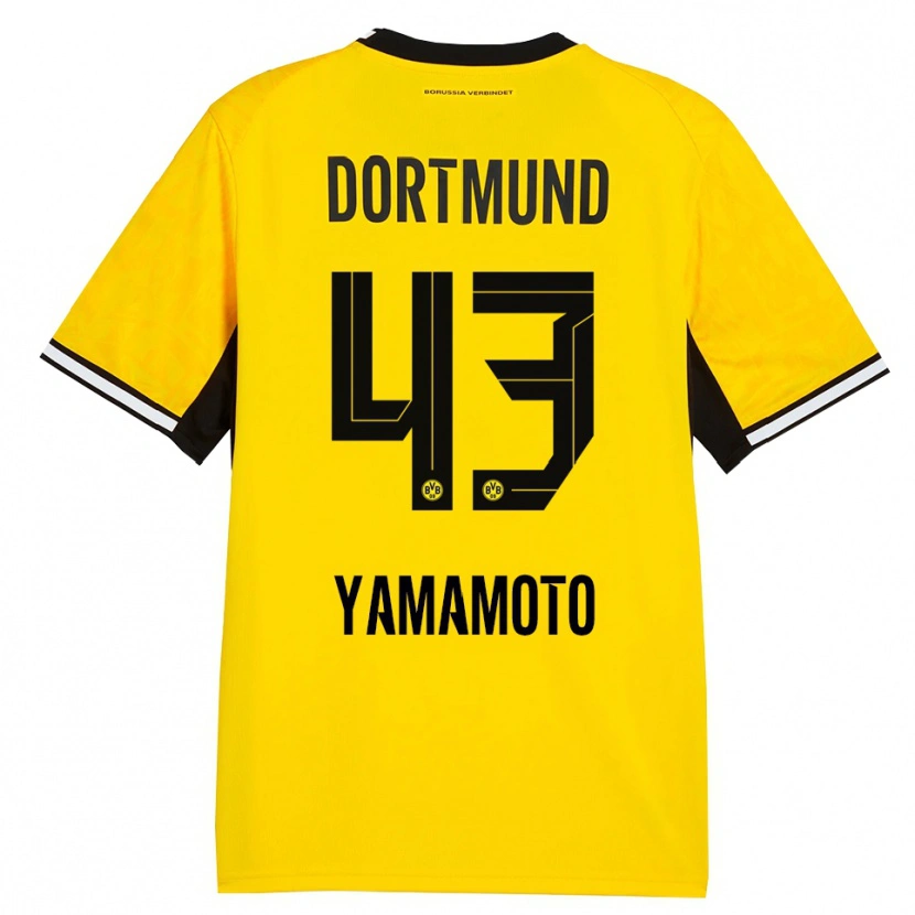Danxen Bambino Maglia Takato Yamamoto #43 Giallo Nero Bianco Kit Gara Home 2026/27 Maglietta