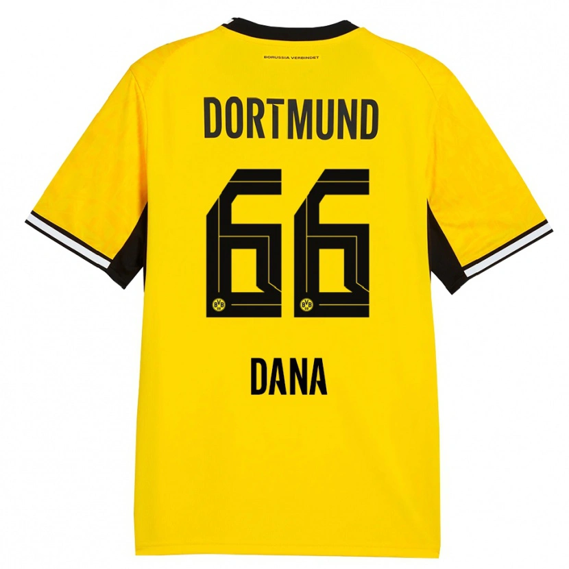 Danxen Bambino Maglia Bleckmann Dana #66 Giallo Nero Bianco Kit Gara Home 2026/27 Maglietta
