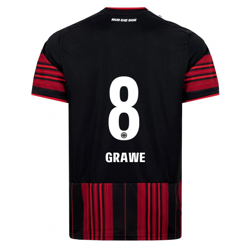 Danxen Bambino Maglia Lisanne Gräwe #8 Nero Rosso Bianco Kit Gara Home 2026/27 Maglietta