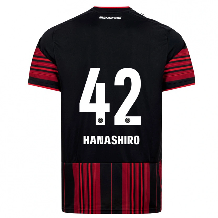 Danxen Bambino Maglia Rinto Hanashiro #42 Nero Rosso Bianco Kit Gara Home 2026/27 Maglietta