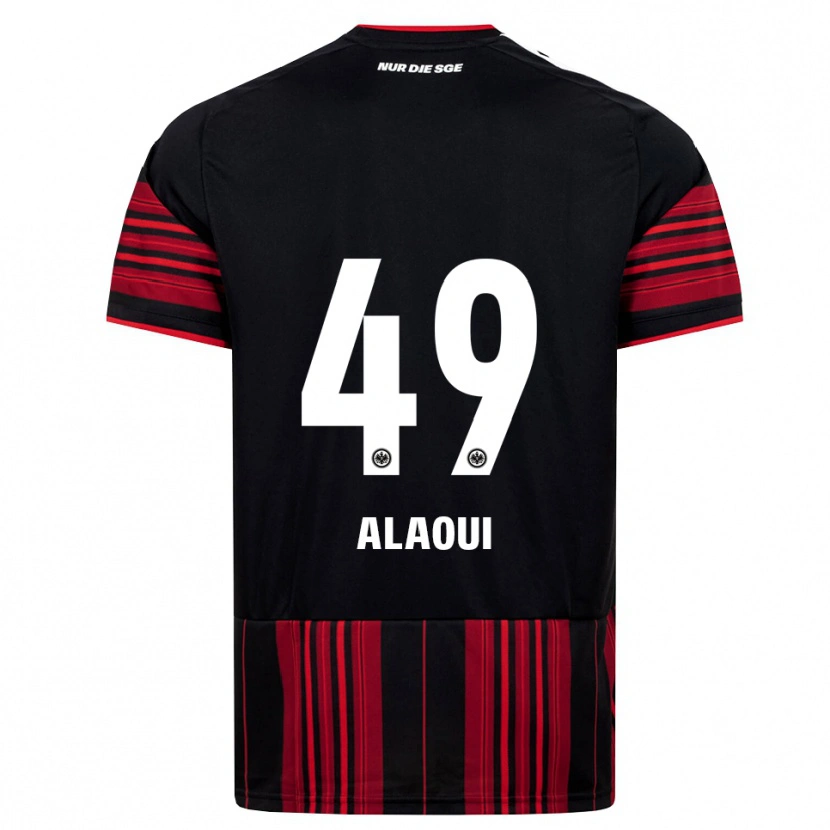 Danxen Bambino Maglia Anas Alaoui #49 Nero Rosso Bianco Kit Gara Home 2026/27 Maglietta