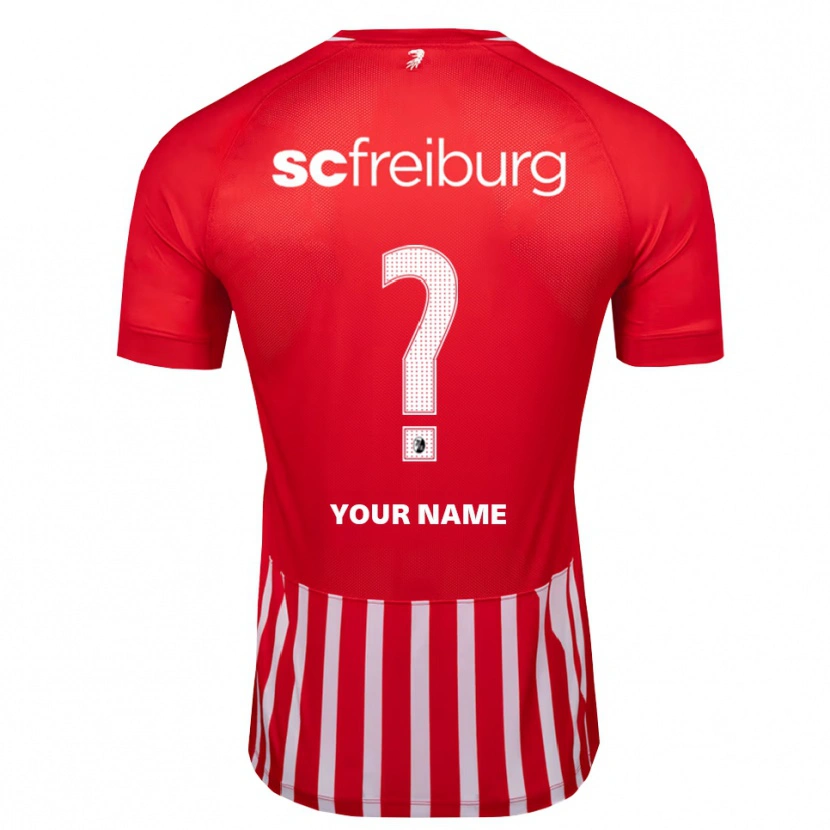 Danxen Bambino Maglia Il Tuo Nome #0 Rosso Bianco Nero Kit Gara Home 2026/27 Maglietta