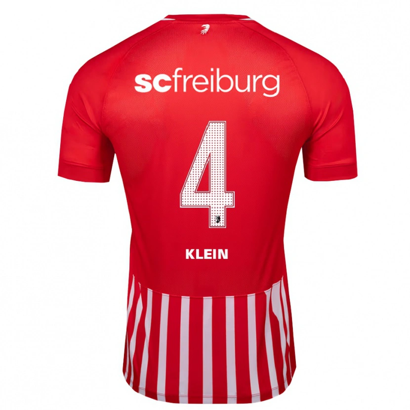 Danxen Bambino Maglia Marius Klein #4 Rosso Bianco Nero Kit Gara Home 2026/27 Maglietta