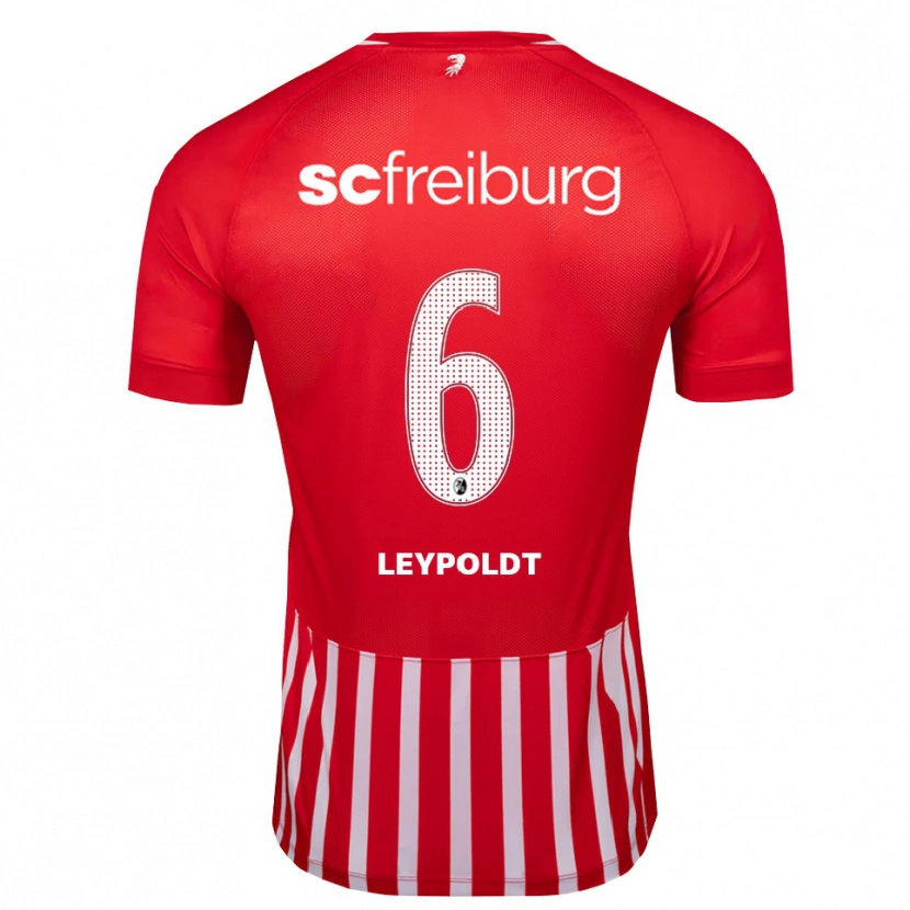 Danxen Bambino Maglia Joona Leypoldt #6 Rosso Bianco Nero Kit Gara Home 2026/27 Maglietta