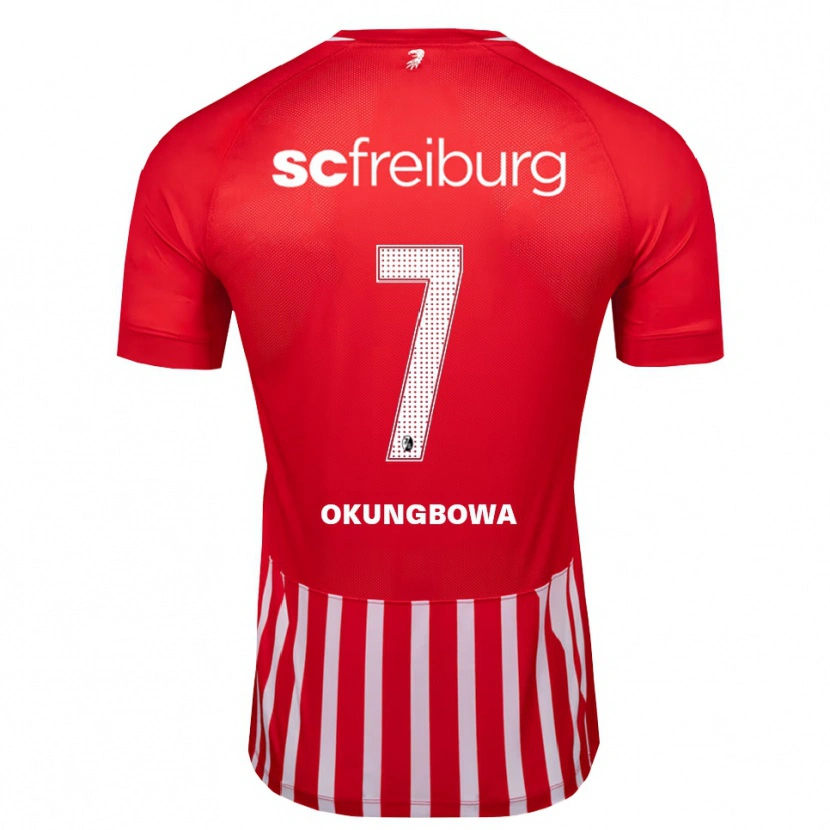 Danxen Bambino Maglia Osagie Okungbowa #7 Rosso Bianco Nero Kit Gara Home 2026/27 Maglietta