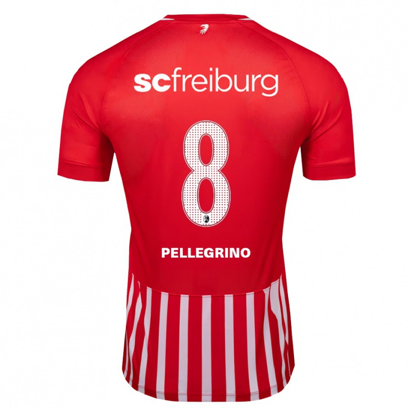 Danxen Bambino Maglia Gabriel Pellegrino #8 Rosso Bianco Nero Kit Gara Home 2026/27 Maglietta